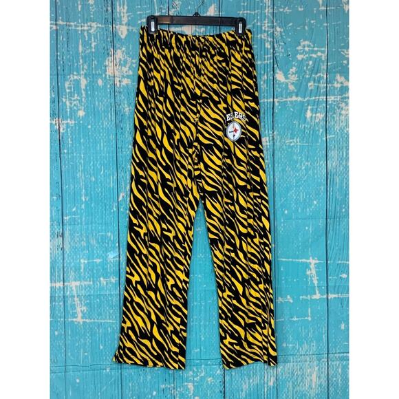 Reebok Steelers yellow black print pull on  pants size medium - Picture 5 of 5